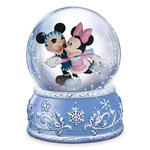 Mickey and Minnie Mouse Musical Water Globe by Precious Moments