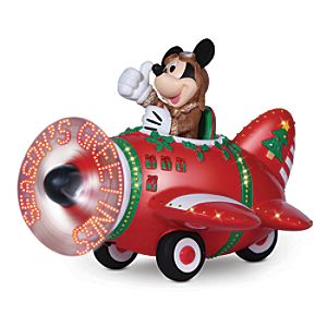 Mickey Mouse Holiday Plane Figure by Precious Moments