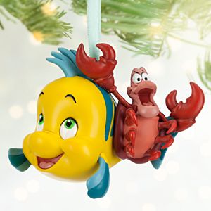 Flounder and Sebastian Sketchbook Ornament