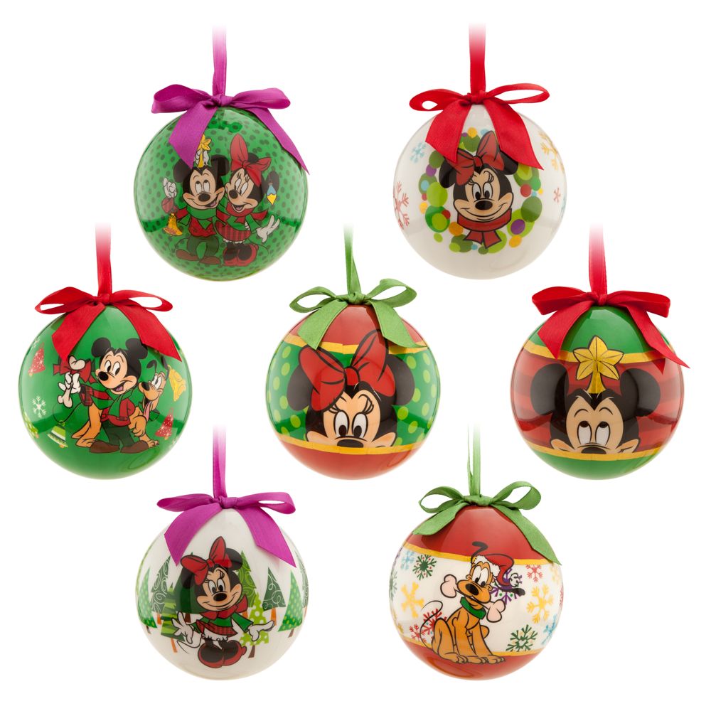 Mickey and Minnie Mouse Ornament Set