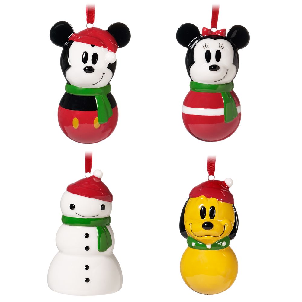 Ceramic Share the Magic Mickey Mouse and Friends Ornament Set -- 4-Pc.