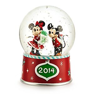 Mickey and Minnie Mouse 2014 Snowglobe - Holiday