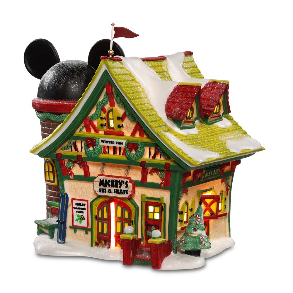 Light-Up ''Mickey's Ski and Skate Chalet'' Building by Dept. 56
