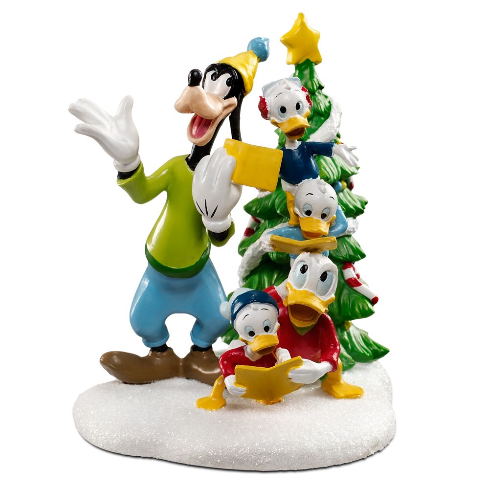 ''Christmas Carols'' Donald Duck, Nephews and Goofy Figurine by Dept. 56