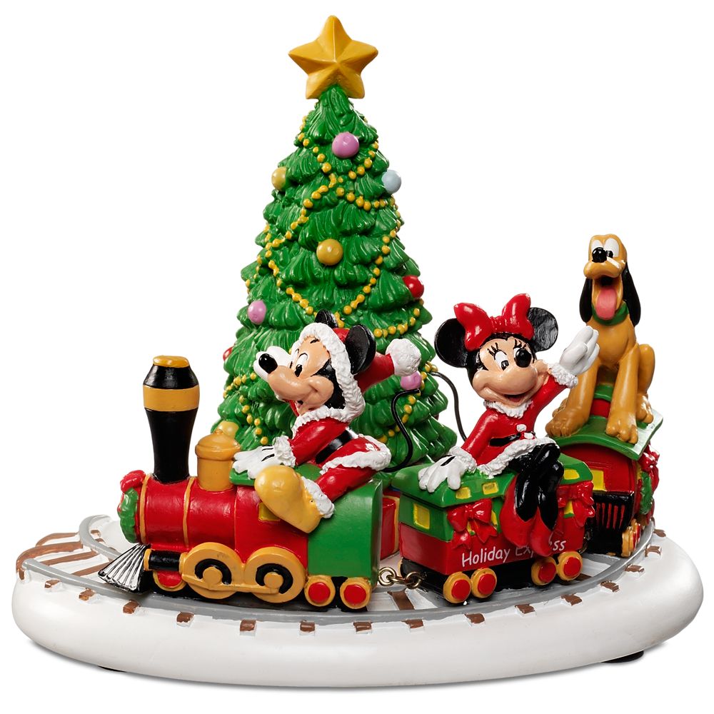 ''Mickey's Holiday Express'' Pluto, Minnie and Mickey Mouse Figurine by Dept. 56