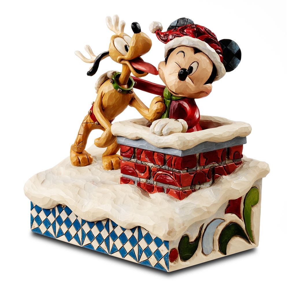 Chimney Pluto and Santa Mickey Mouse Figurine by Jim Shore