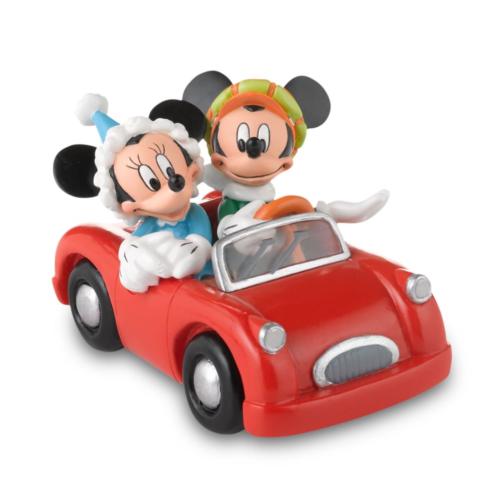 Mickey and Minnie Holiday Drive Minnie and Mickey Mouse Figurine by Dept. 56