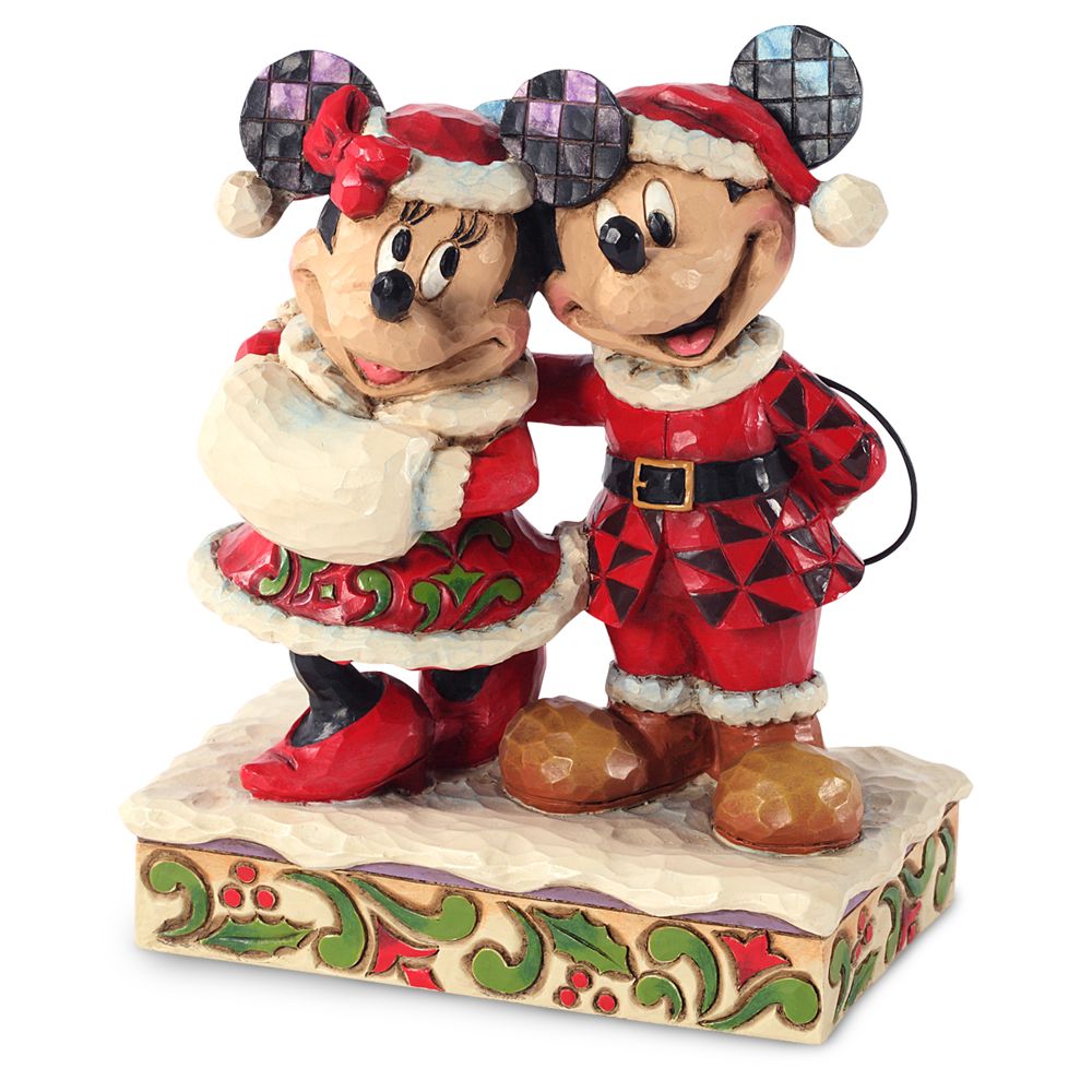 Minnie and Mickey Mouse Figure by Jim Shore - Holiday Duet