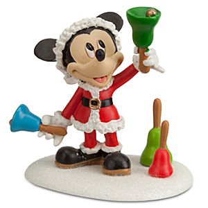 Santa Mickey Mouse Ringing in the Holidays Figurine by Dept. 56