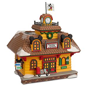 Mickey Mouse Mickeys Train Station Building by Dept. 56