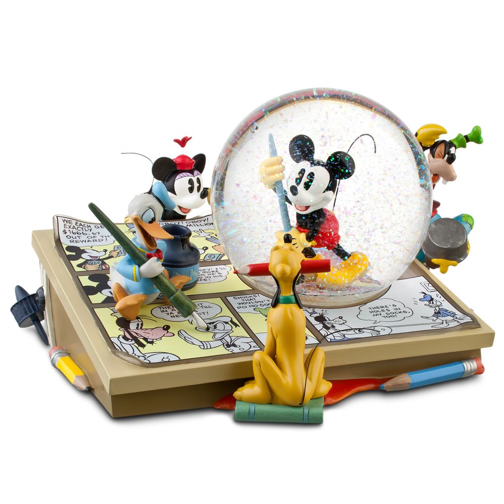 ''Comic Strip Artists'' Mickey Mouse Snowglobe
