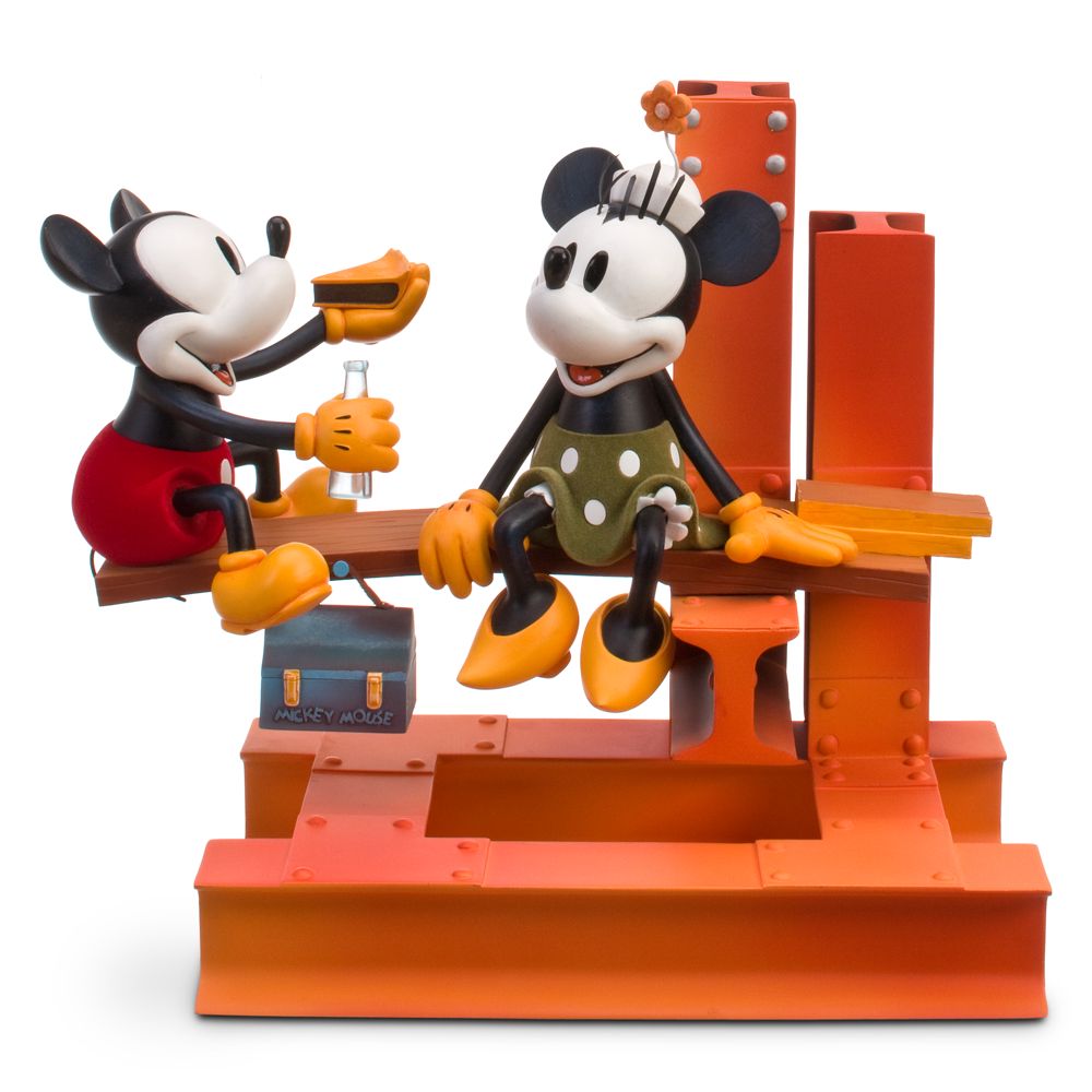 Disney Nostalgia "Building a Building" Mickey Mouse Figurine