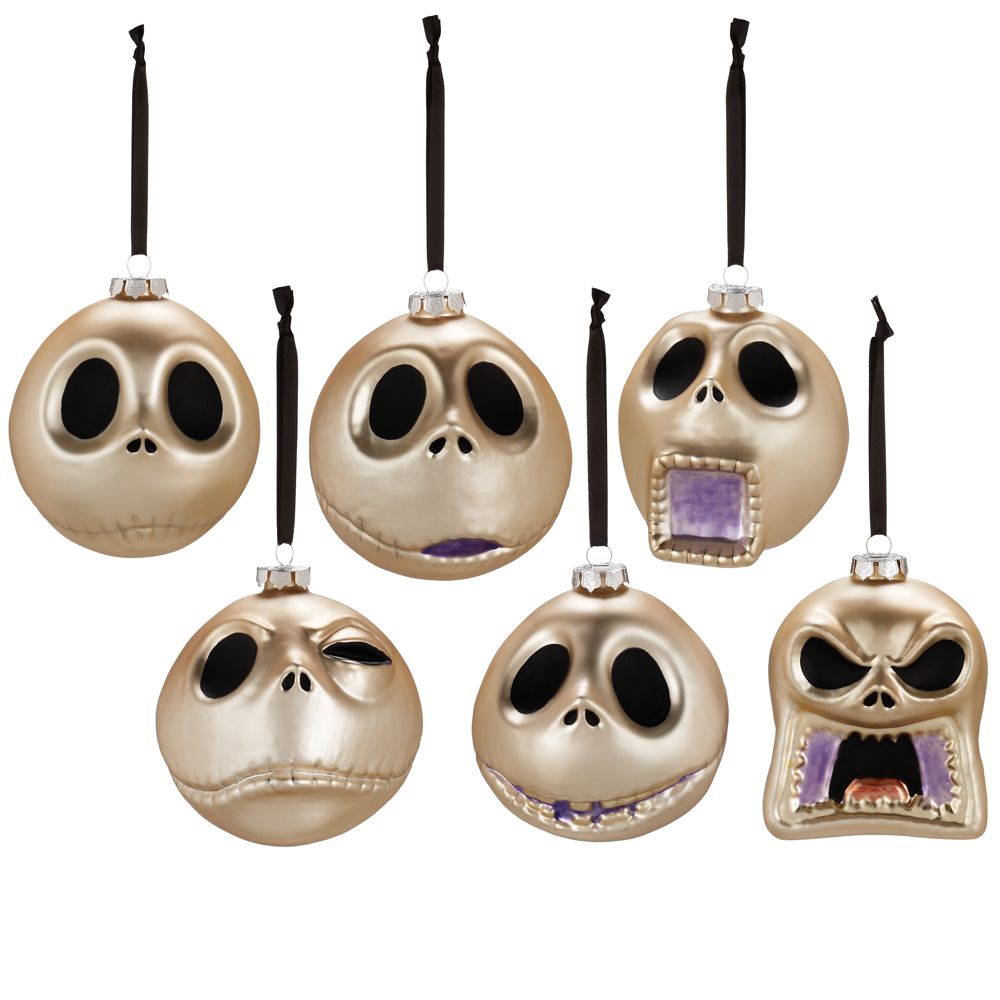 Faces of Jack Skellington Ornament Set -- 6 Pc.