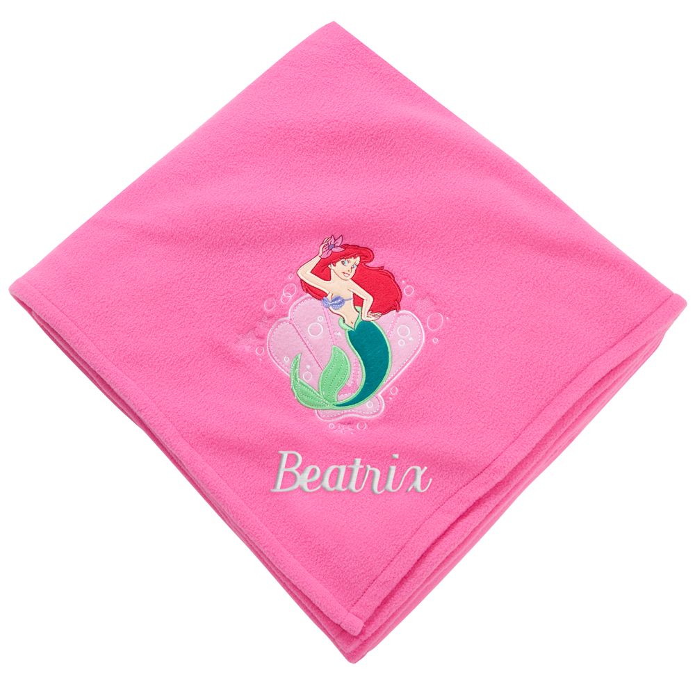Personalizable Fleece Throw Ariel Blanket