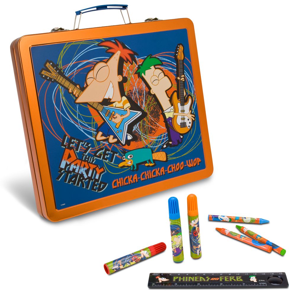 Tin Phineas and Ferb Art Case