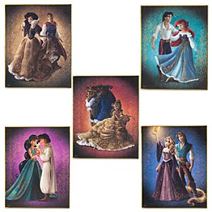 Disney Fairytale Designer Collection Limited Edition Lithograph Set