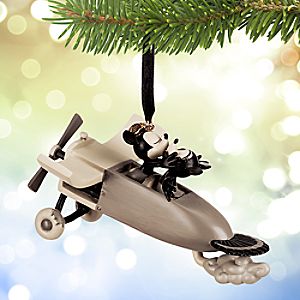 Mickey and Minnie Mouse Sketchbook Ornament - Plane Crazy