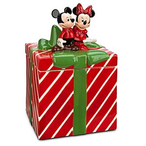 Mickey and Minnie Mouse Holiday Cookie Jar