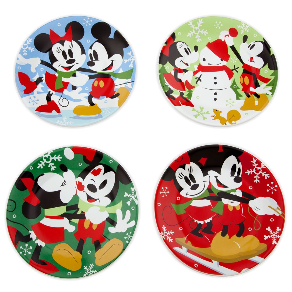 Share the Magic Minnie and Mickey Mouse Dessert Plates -- 4-Pc.