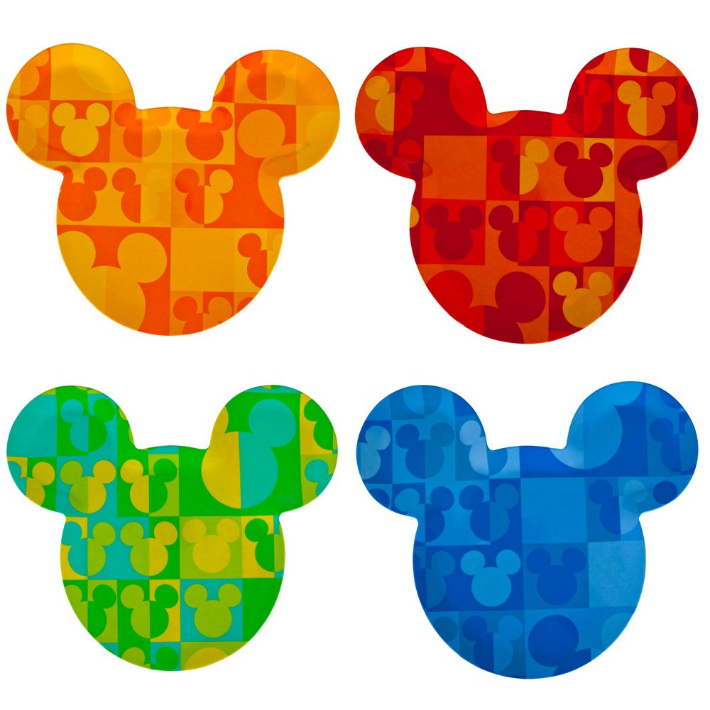 Summer Brights Mickey Mouse Plate Set -- 4-Pc.