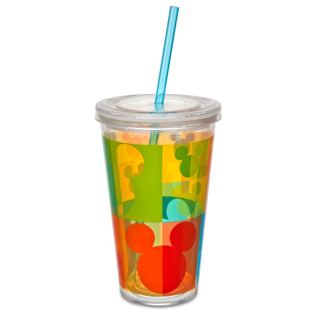 Summer Brights Mickey Mouse Tumbler with Straw -- Large