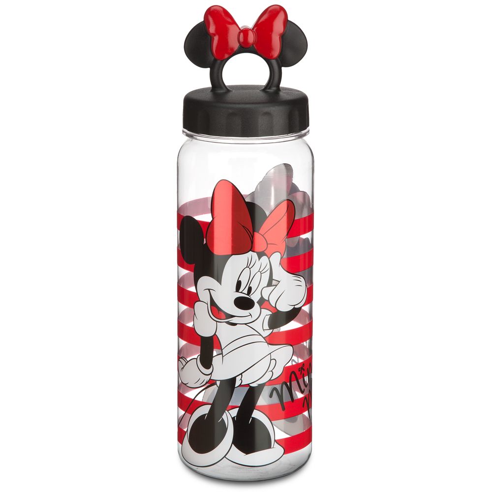 Striped Minnie Mouse Water Bottle