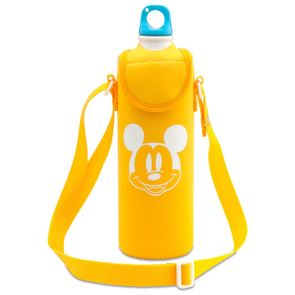 Summer Brights Mickey Mouse Aluminum Water Bottle with Neoprene Cover -- Yellow