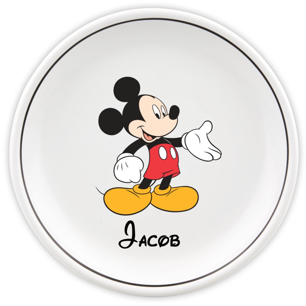 Personalized Mickey Mouse Plate -- 8''