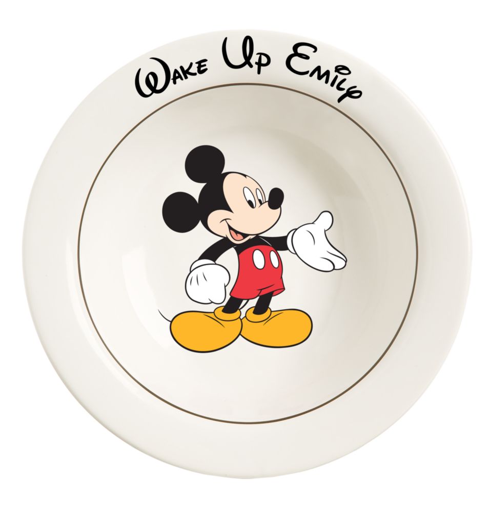 Personalized Mickey Mouse Cereal Bowl