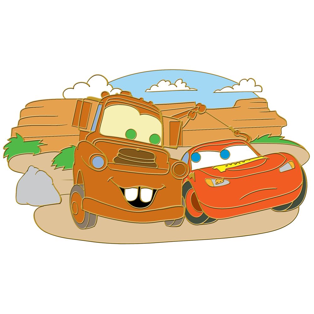 110th Legacy Collection Lightning McQueen and Mater Cars Pin