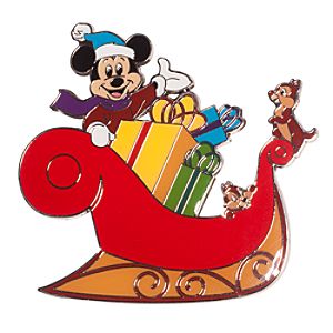 Mickey Mouse Holiday Sleigh Pin - D23