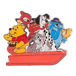 Pongo and Friends Holiday Sleigh Pin - D23
