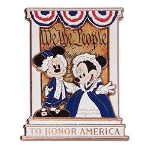 Mickey and Minnie Mouse Constitution Pin - D23