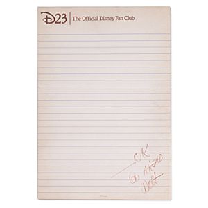 Walt Disney Writing Tablet - D23