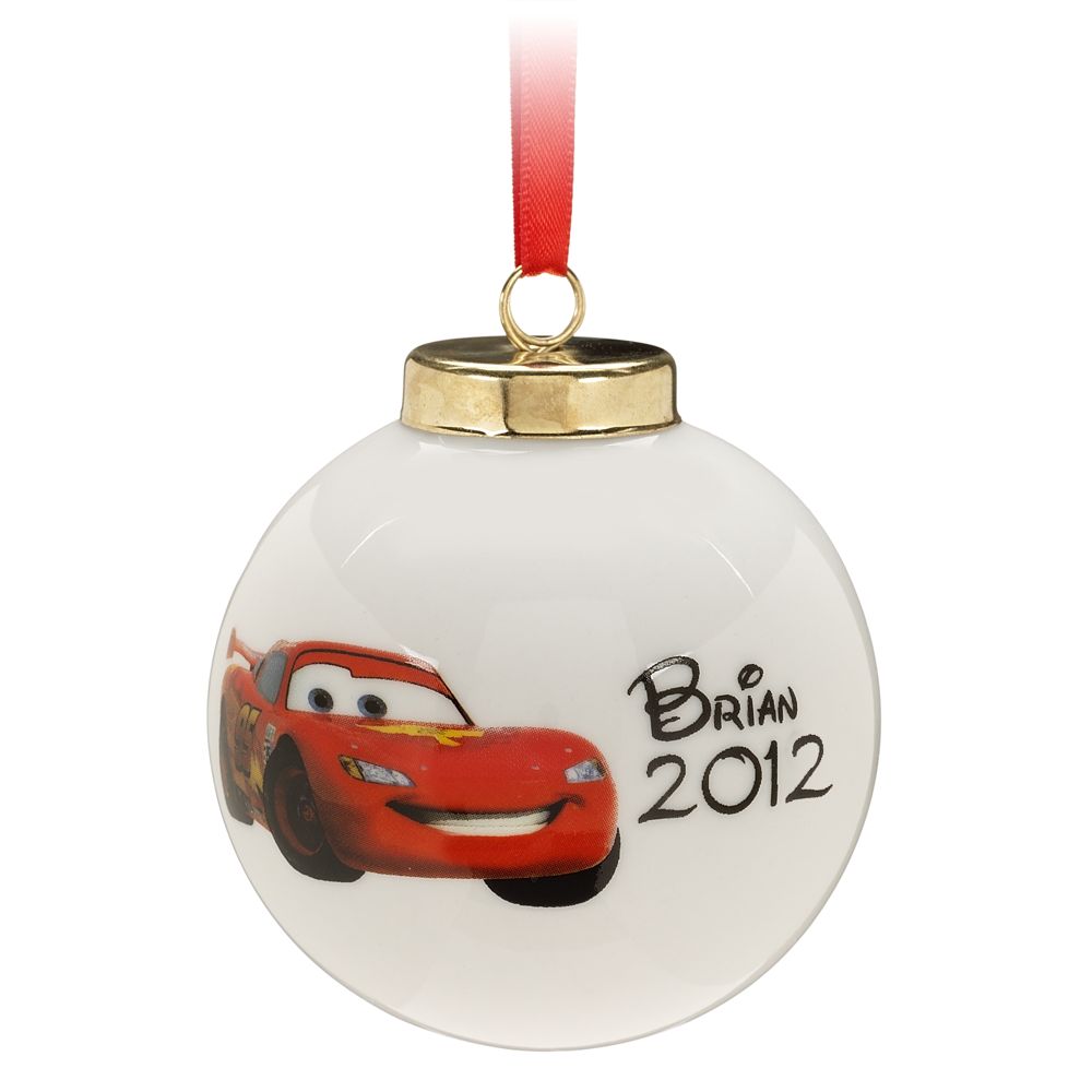 Personalizable Porcelain Lightning McQueen Ornament