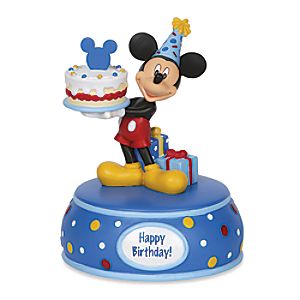 Mickey Mouse with Birthday Cake Musical Figurine by Disney Showcase