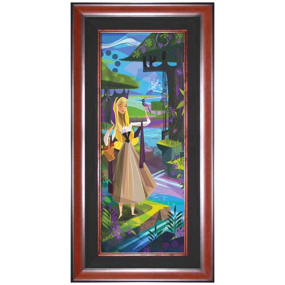 Limited Edition Disney Fine Art Pop! The Caressing Forest Sleeping Beauty Giclée on Canvas