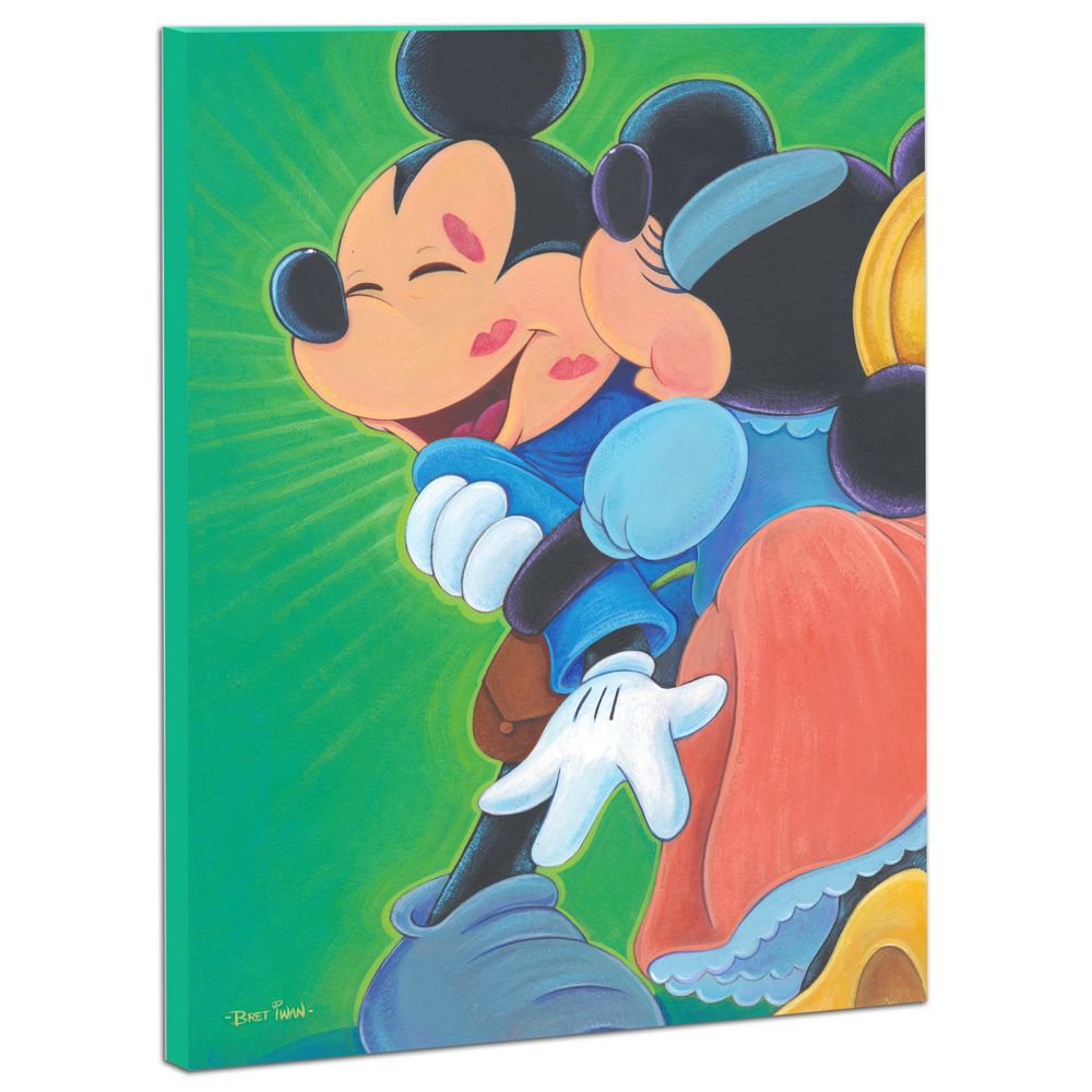 Limited Edition Disney Fine Art Pop! Kisses for Bravery Minnie Mouse and Mickey Mouse Giclée on Canvas