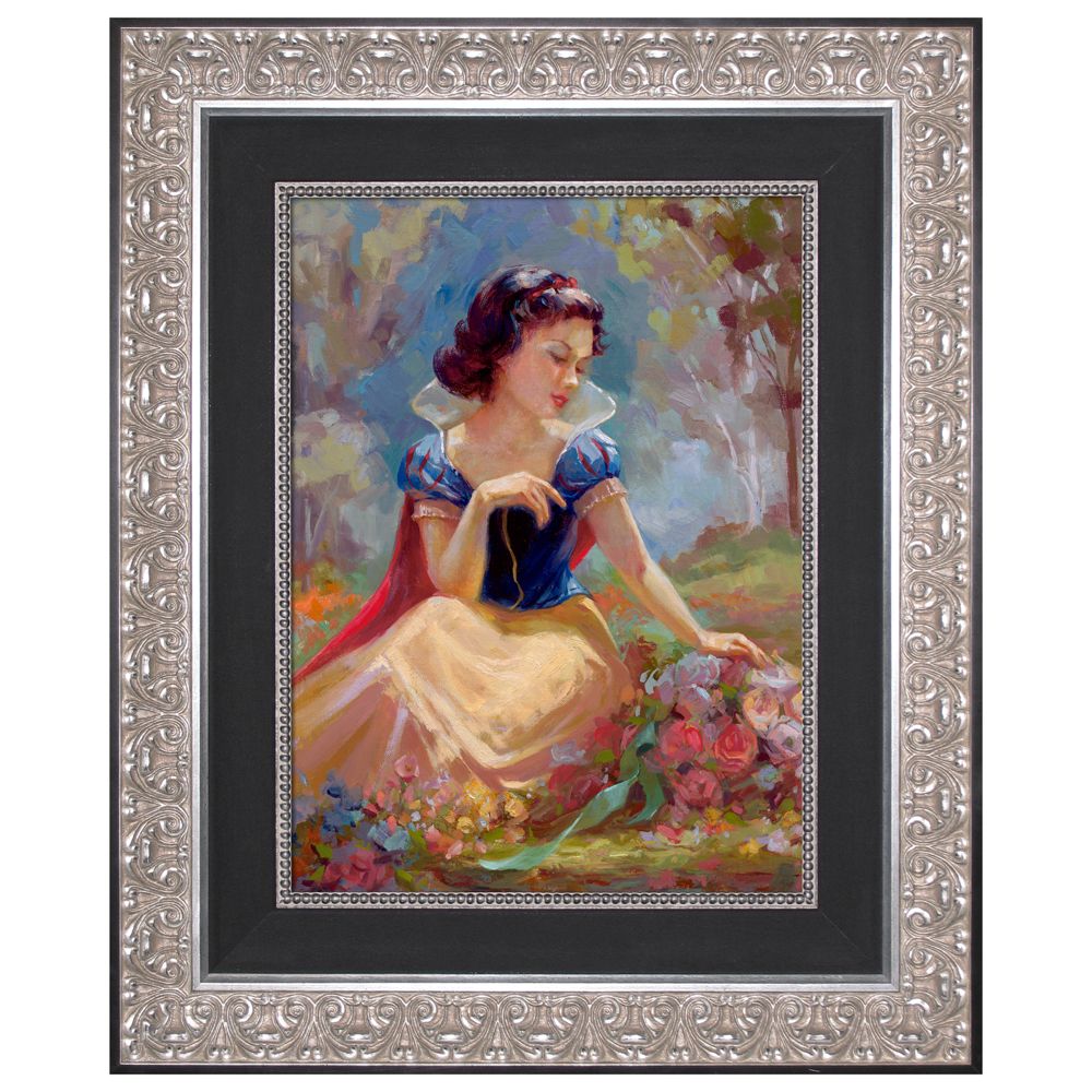Limited Edition Disney Storytellers Gathering Flowers Snow White Giclée on Canvas