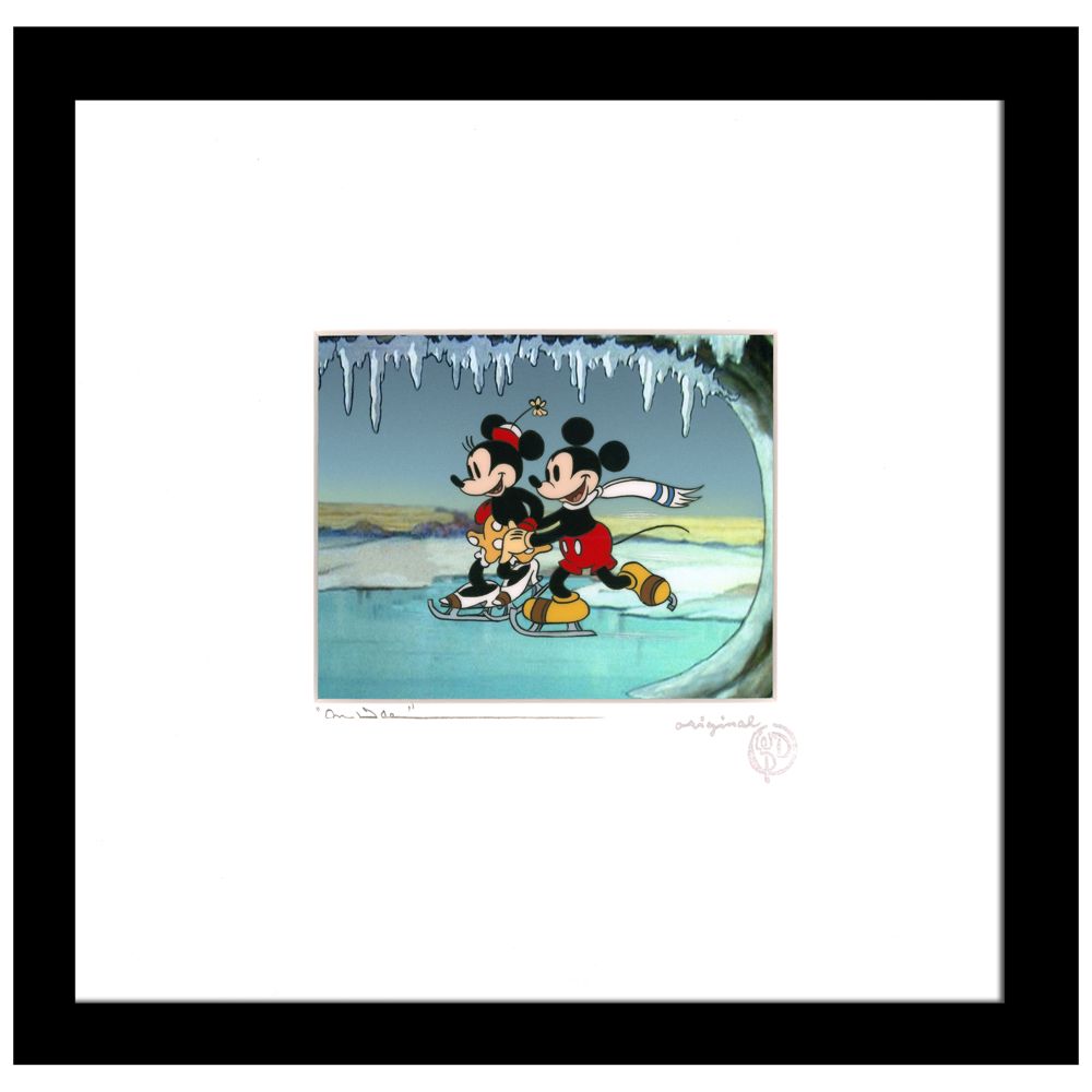 Frosty Fun Minnie and Mickey Mouse Cel by Courvoisier Galleries