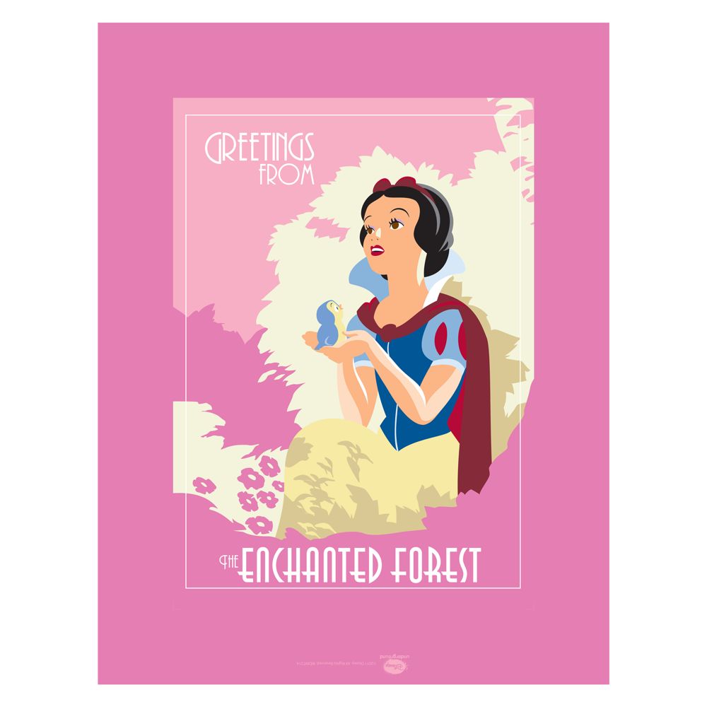 Greetings from the Enchanted Forest Snow White Giclée