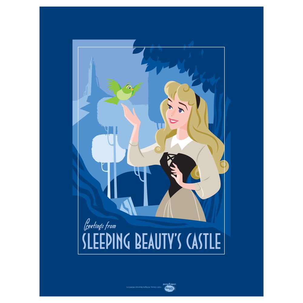 ''Greetings from Sleeping Beauty's Castle'' Briar Rose Gicl&eacute;e