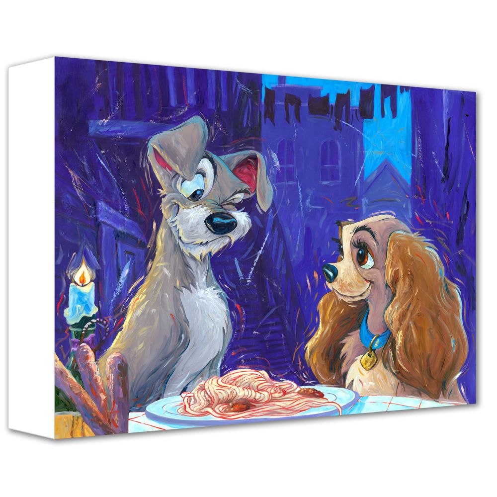 With a Wink and a Smile Lady and the Tramp Giclée on Canvas