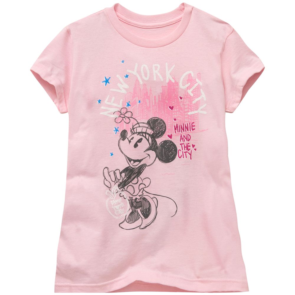 ''Minnie and the City'' New York Minnie Mouse Tee for Girls -- Made With Organic Cotton