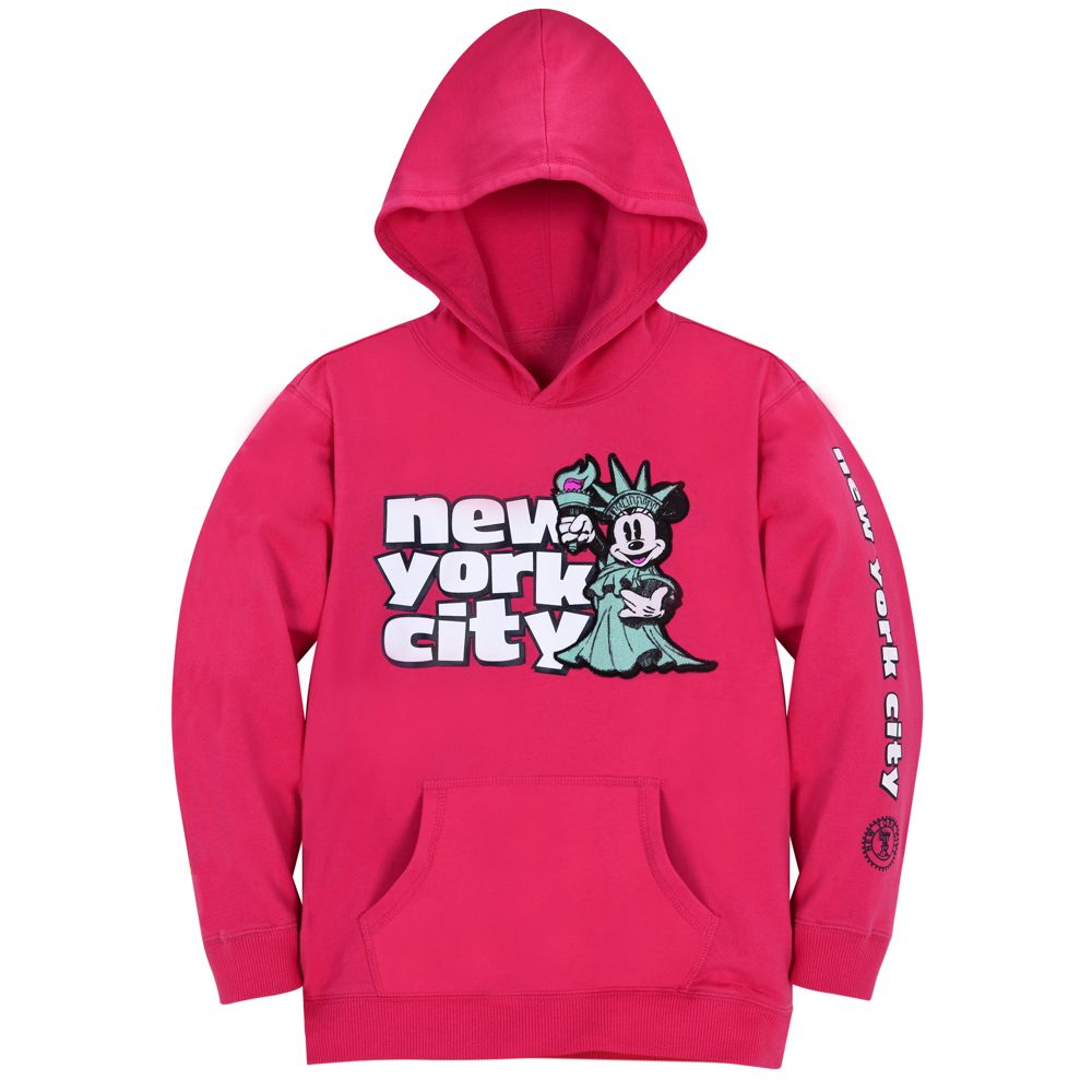 Pullover Fleece New York Minnie Mouse Hoodie for Girls