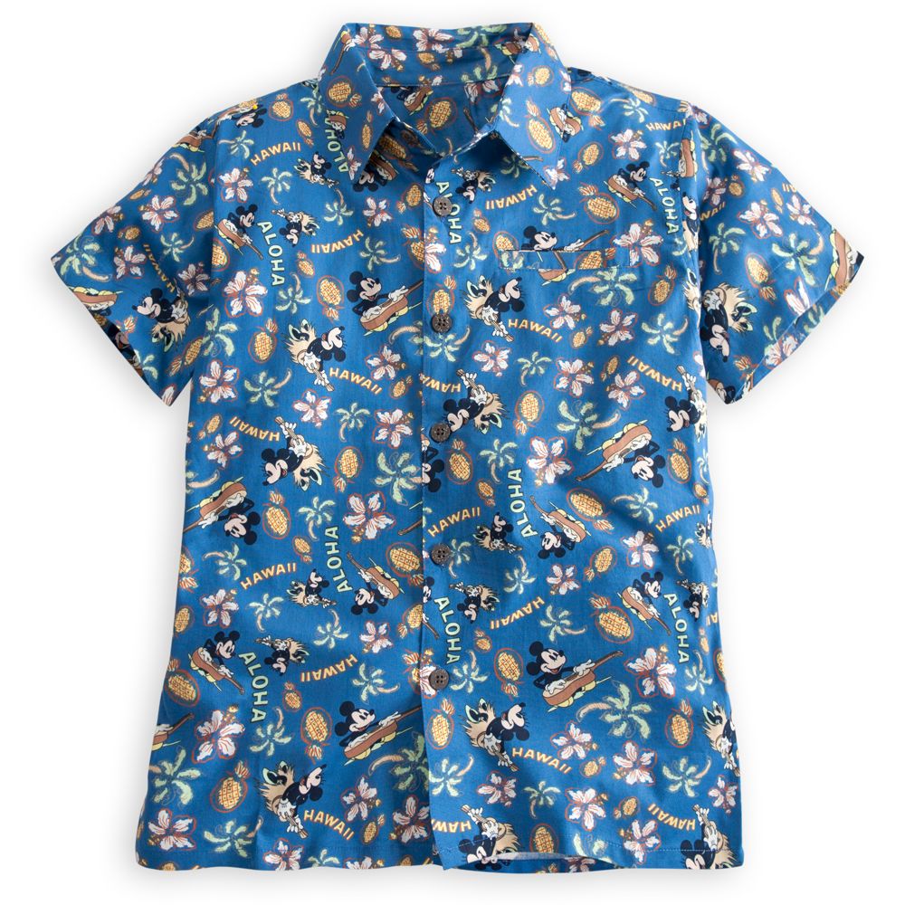 Hawaii Minnie and Mickey Mouse Aloha Shirt for Boys
