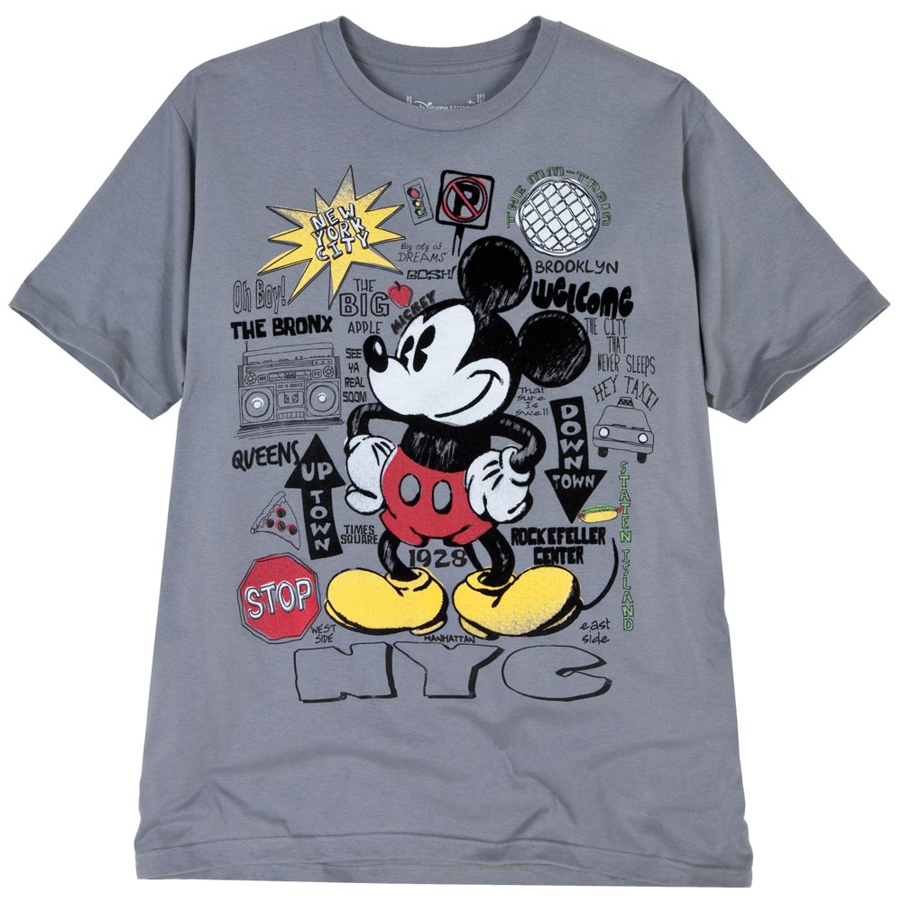 City Lights New York Mickey Mouse Tee for Men -- Made With Organic Cotton