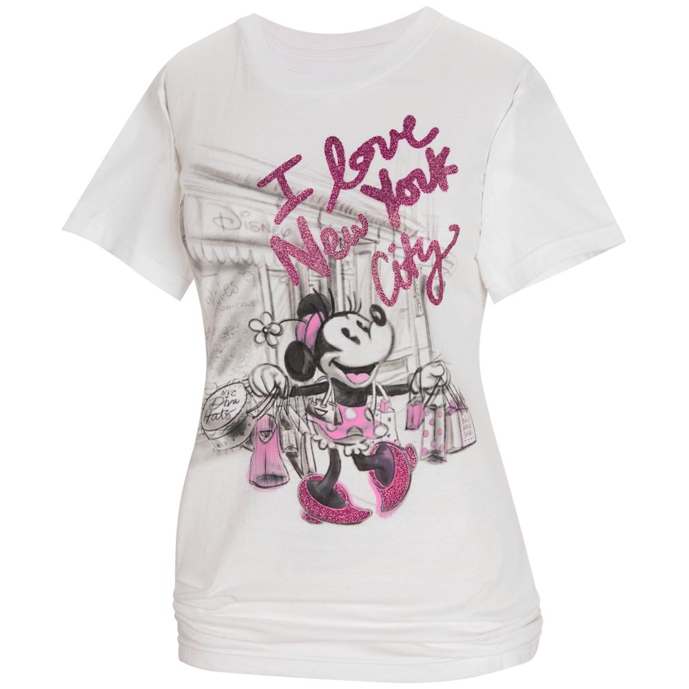 New York Glitter Minnie Mouse Tee for Women -- Made With Organic Cotton