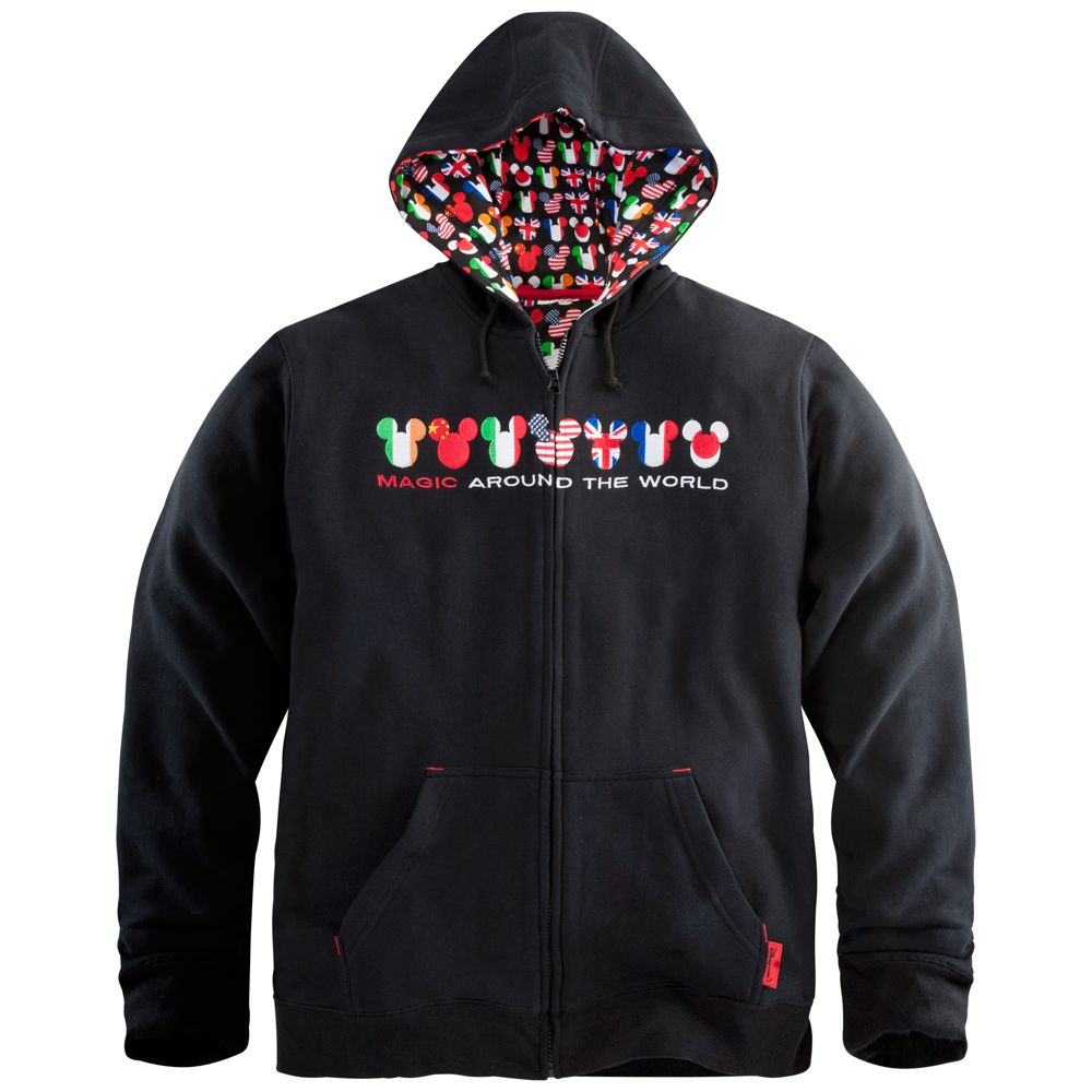 Magic Around the World Mickey Mouse Hoodie for Adults