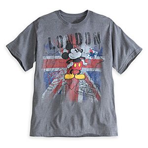 Mickey Mouse Around the World Tee for Men - London